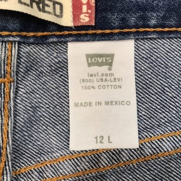 Levi’s 550 Medium Wash Classic Relaxed Tapered Jeans size 12Long - Picture 9 of 10